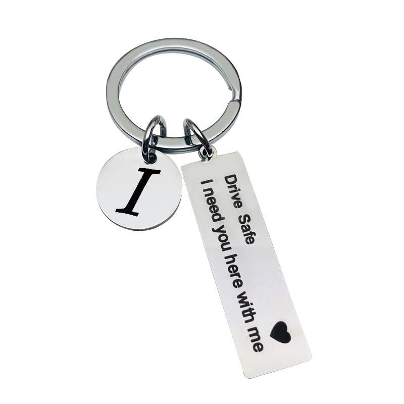 Drive Safe Stainless Steel Keychain